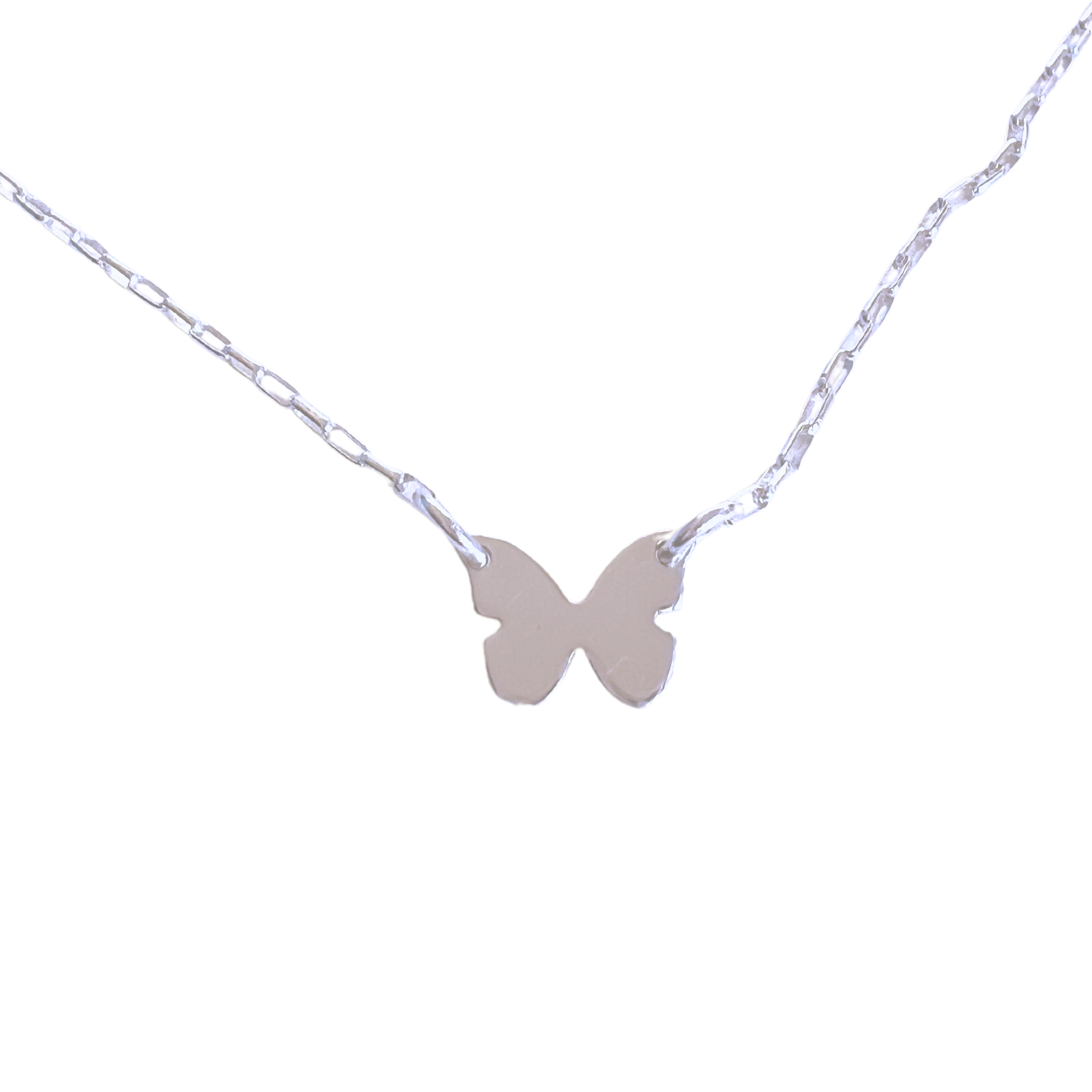 Metamorphosis Butterfly Silver Necklace