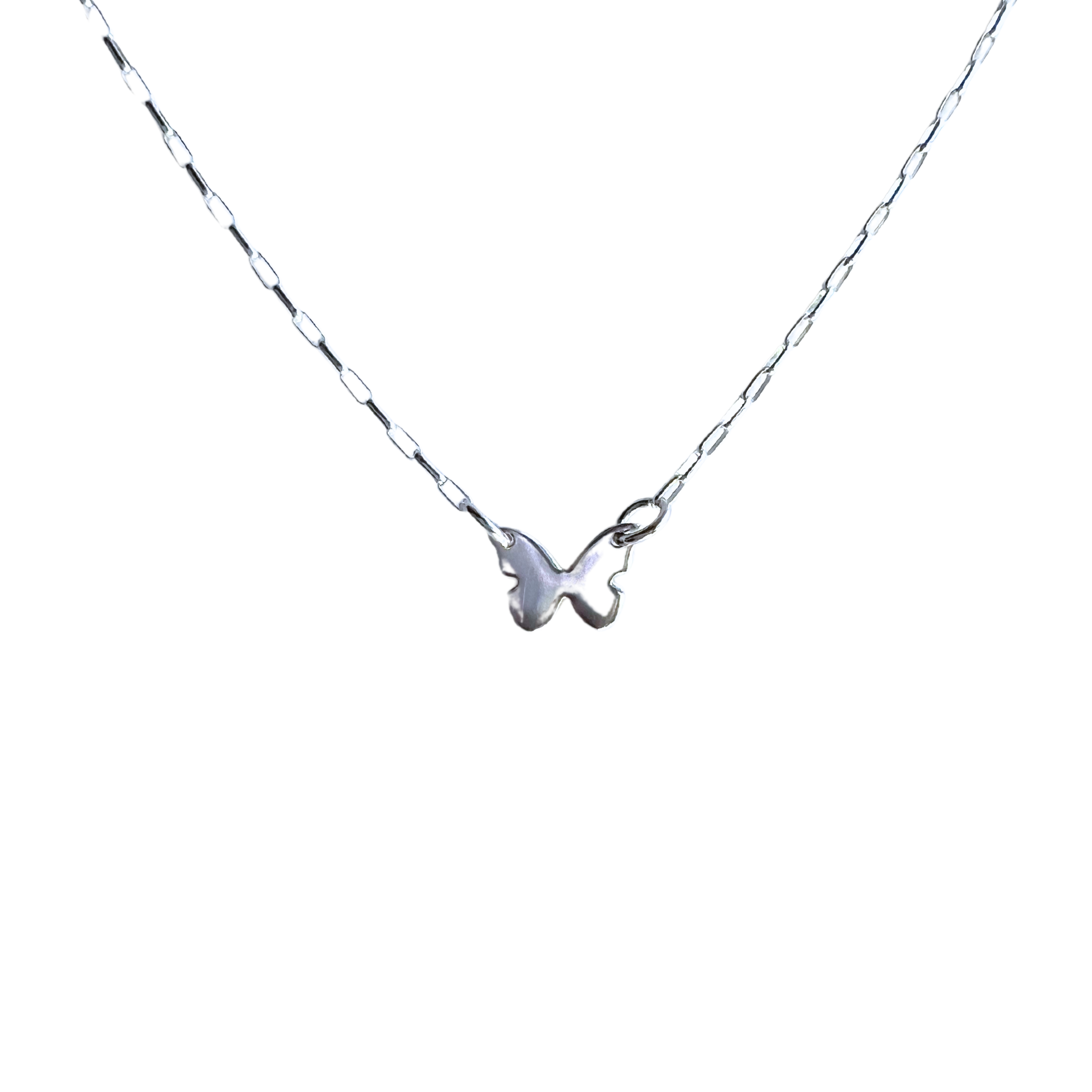 Metamorphosis Butterfly Silver Necklace