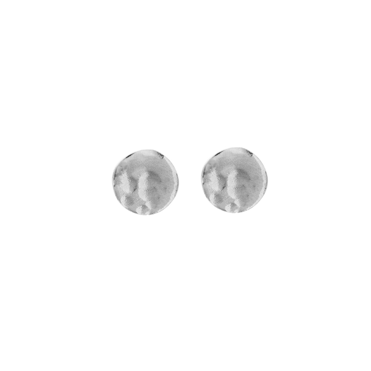 Sunrise Medium Silver Disc Studs