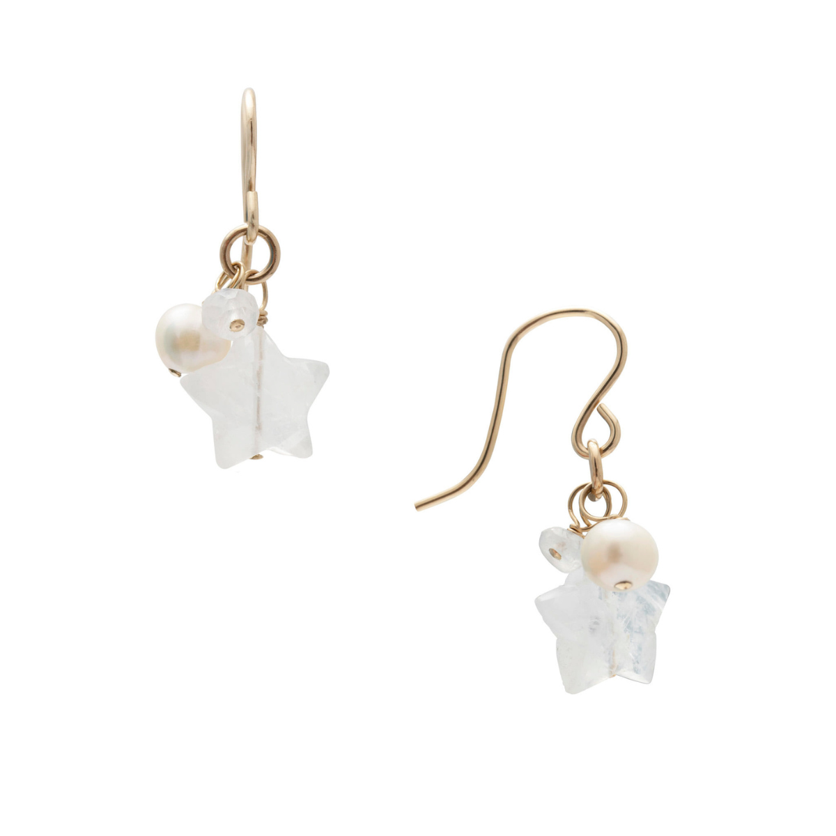 North Star Gold Charm Earrings