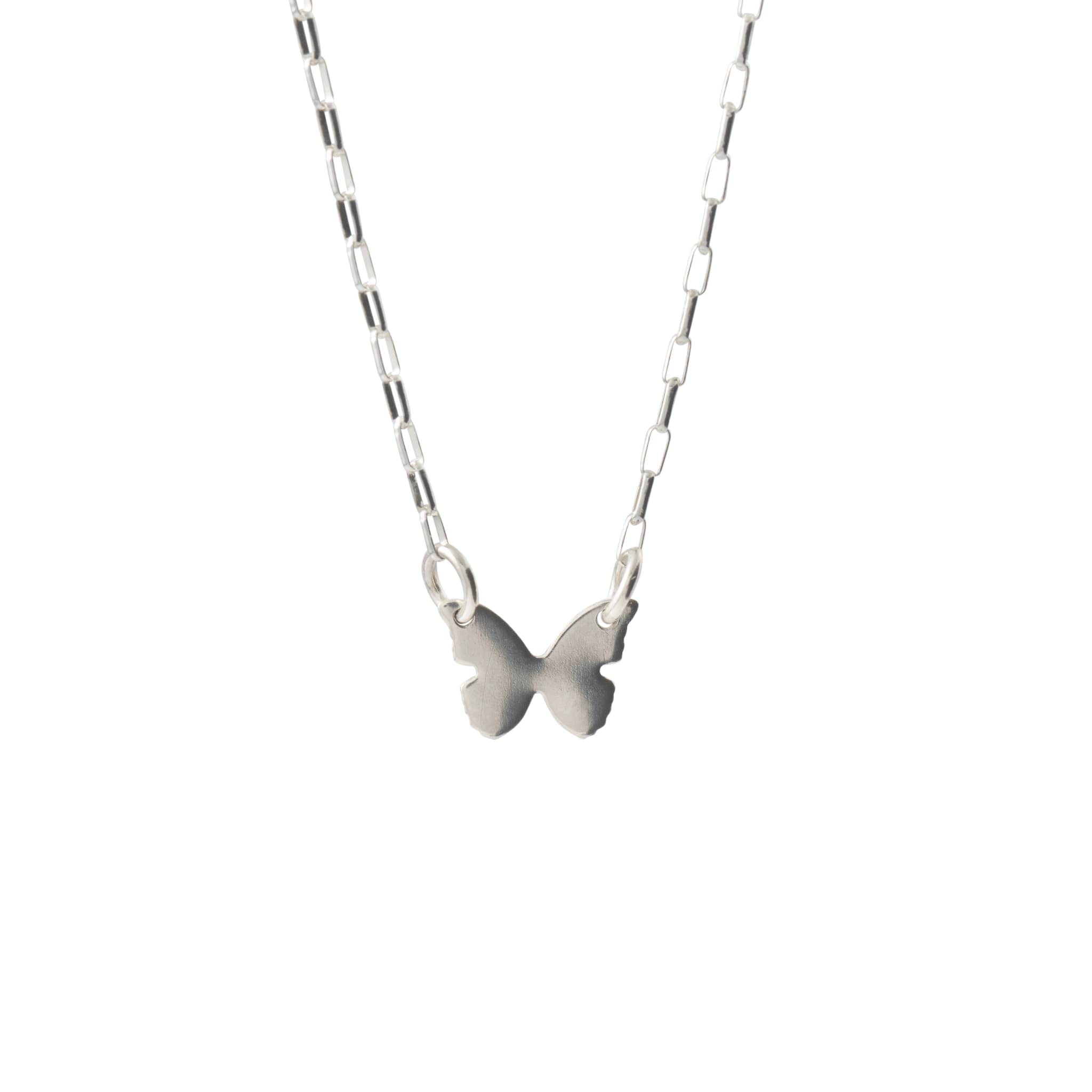 Metamorphosis Butterfly Silver Necklace
