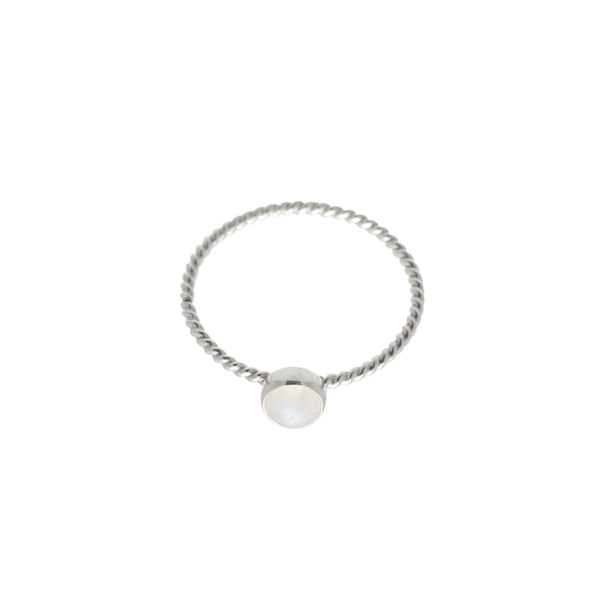 Silver Solitaire Gemstone Ring