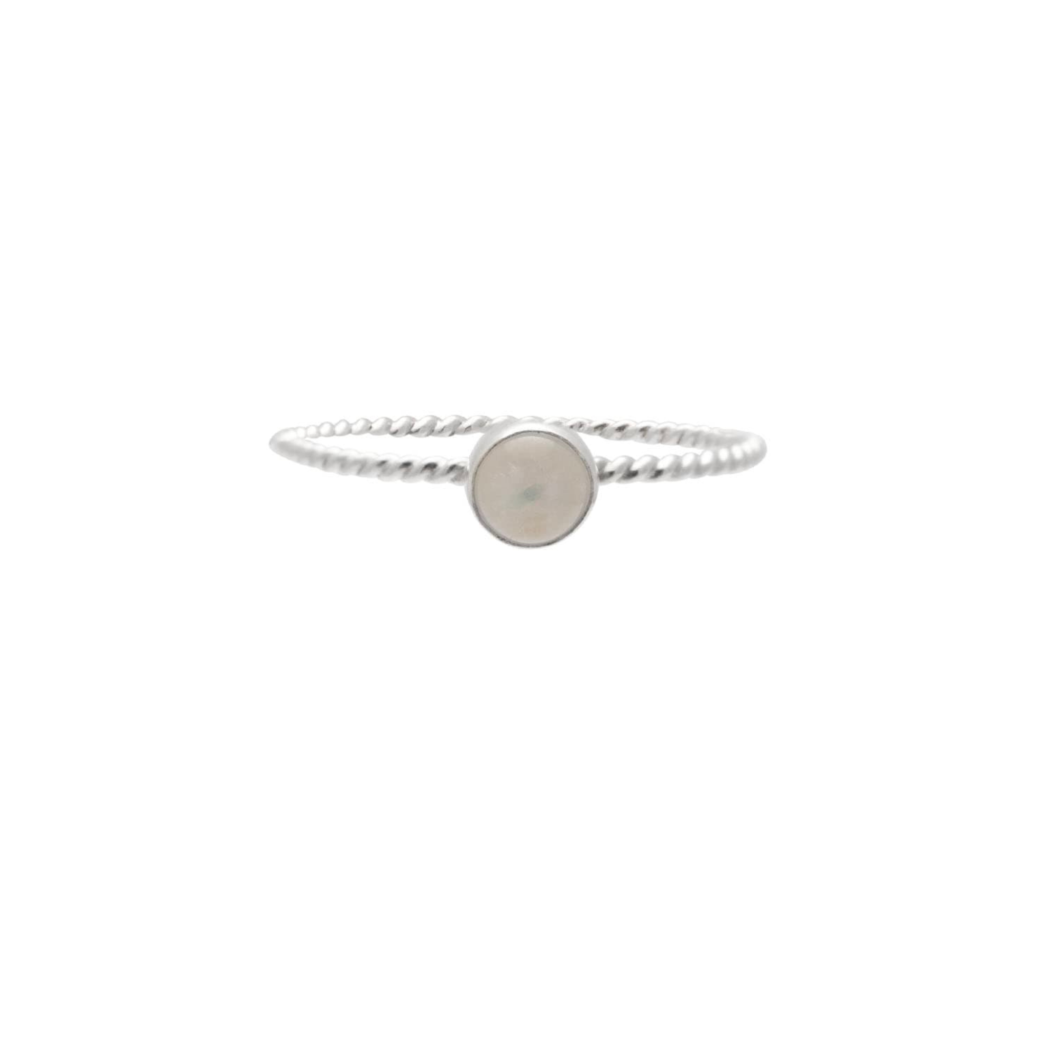 Silver Solitaire Gemstone Ring