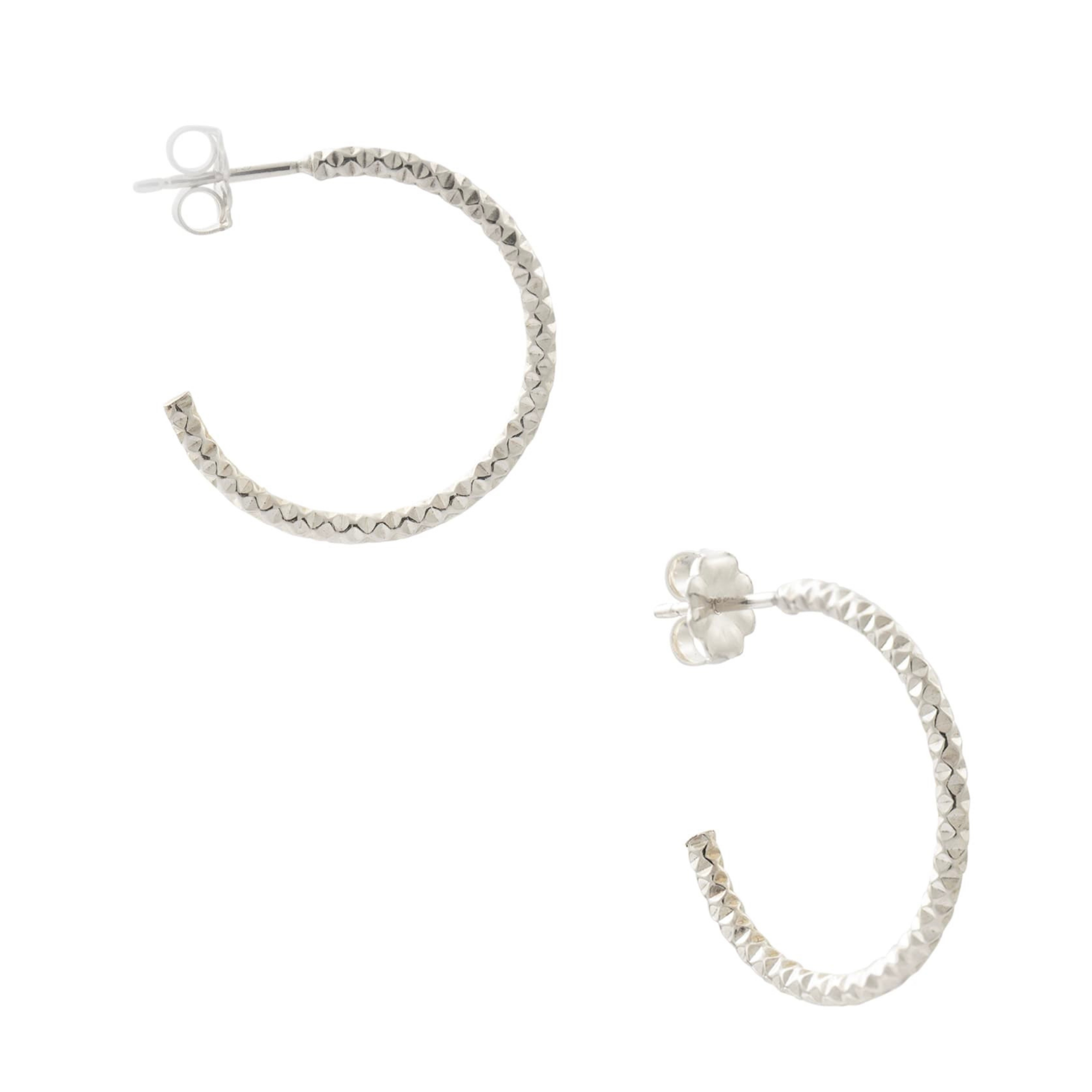 Triangle Silver Small Hoops
