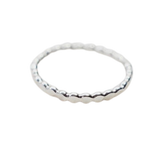 Silver Flat Ball Stacking Ring