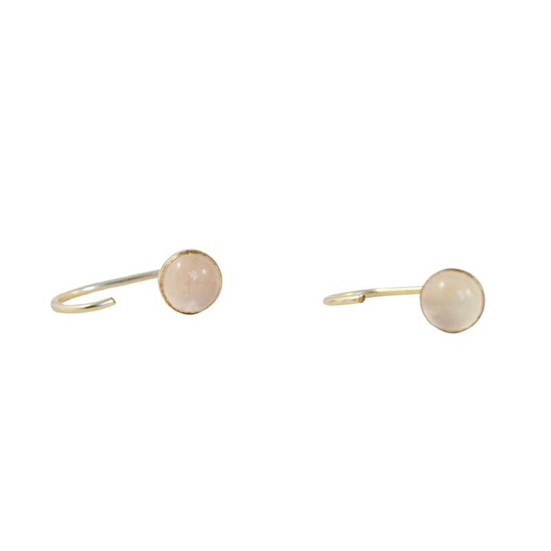 Gold J-Hook Hoop Earrings