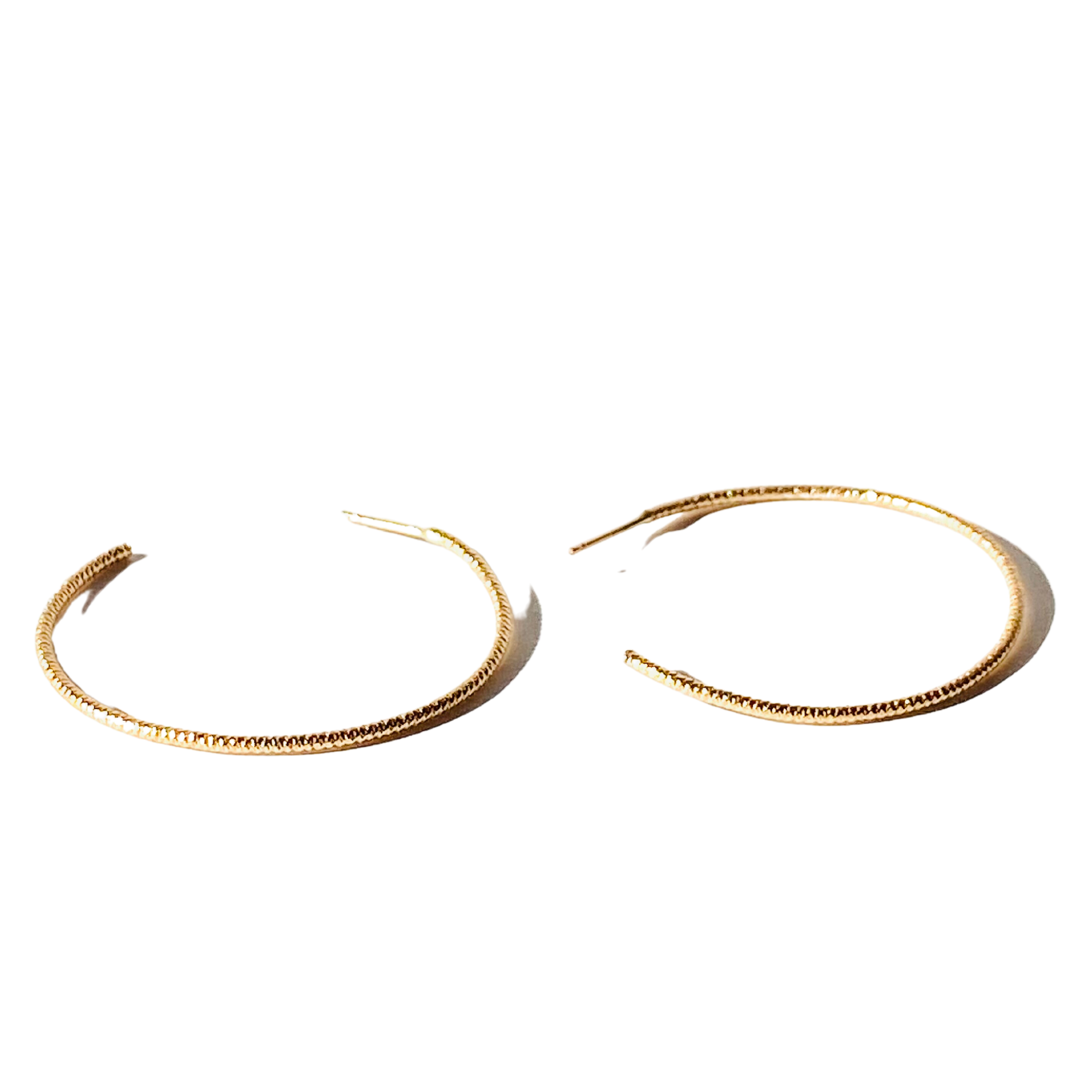 Glitter Large Gold Hoops