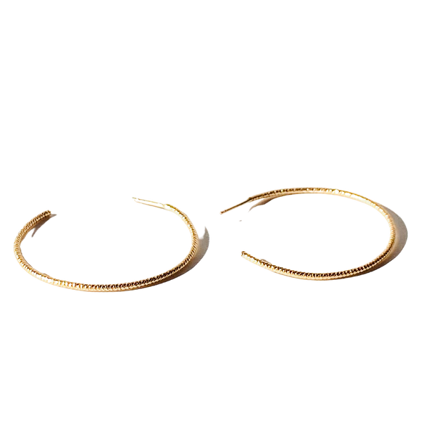 Glitter Large Gold Hoops