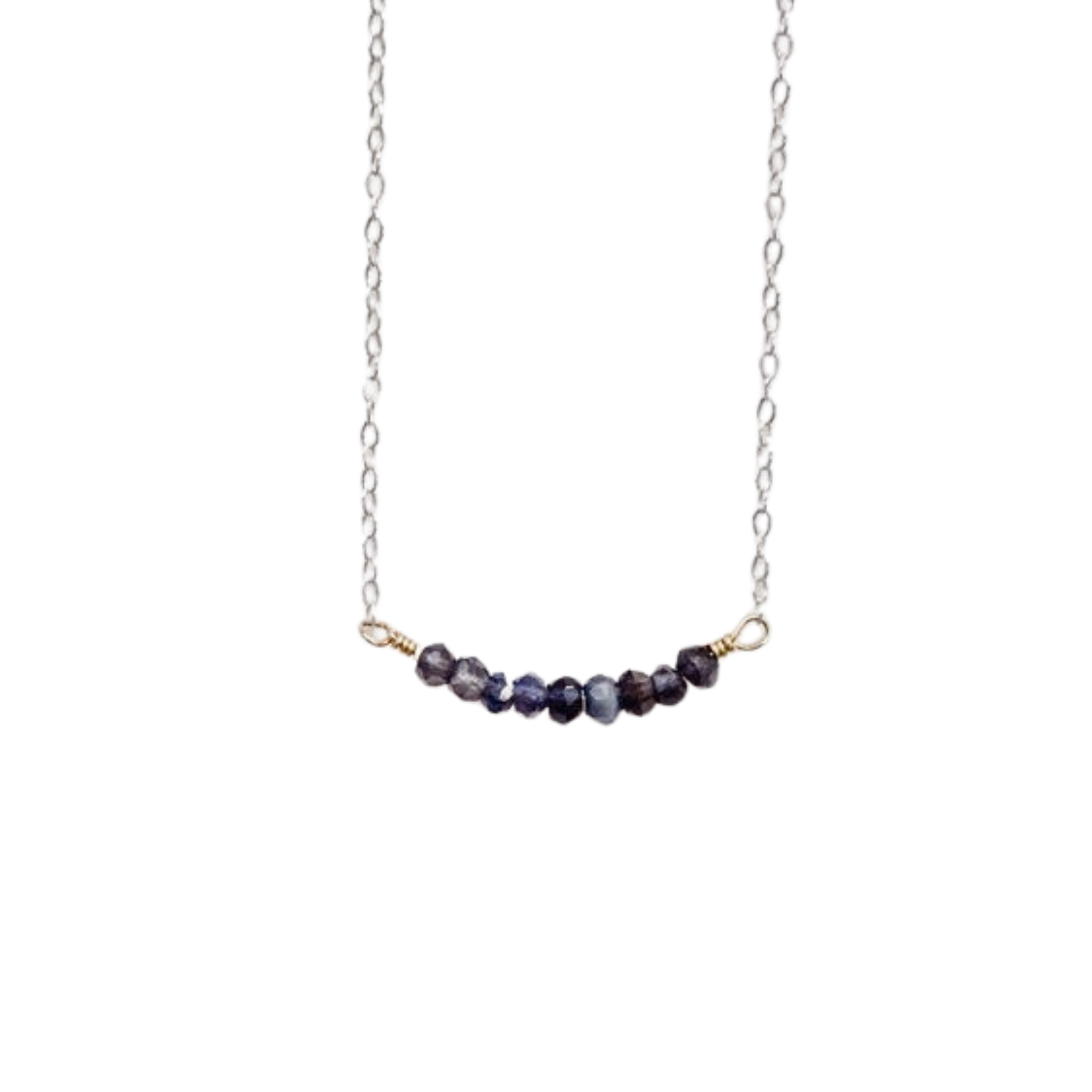 Silver Strand Gemstone Necklace