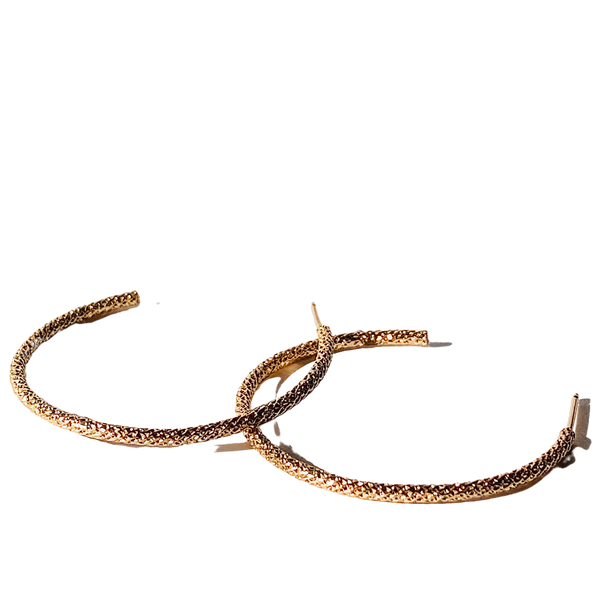 Sparkle Large Gold Hoops