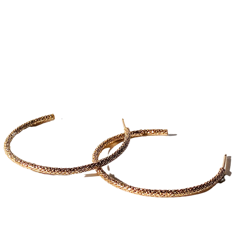 Sparkle Large Gold Hoops