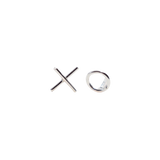 'XO' Silver Stud Earrings
