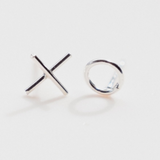 'XO' Silver Stud Earrings