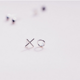 'XO' Silver Stud Earrings