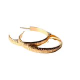 Floral Gold Large Hoops