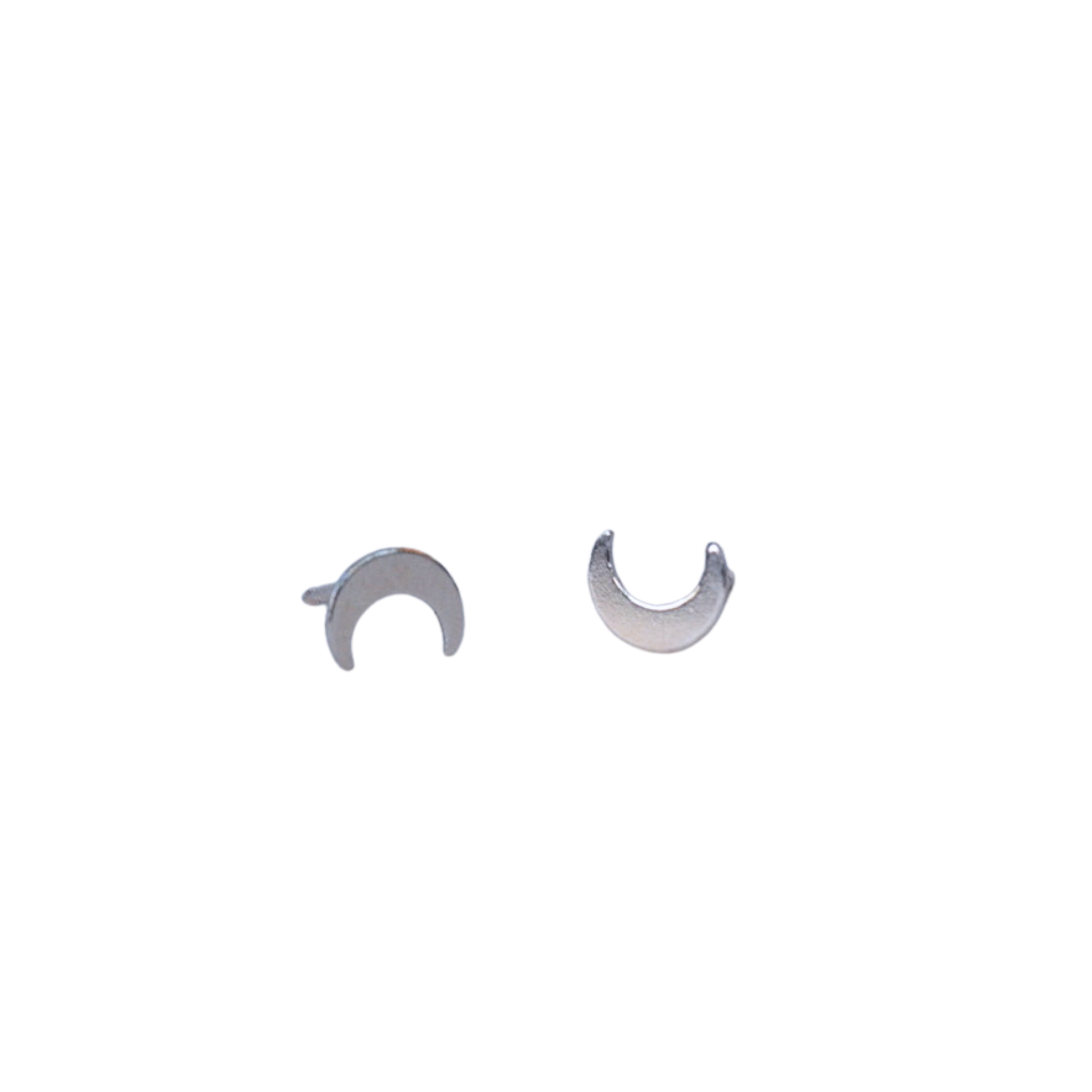 Sterling Silver Crescent Moon Studs