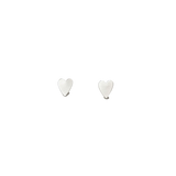 Silver Heart Studs