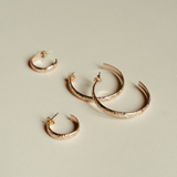 Floral Gold Large Hoops