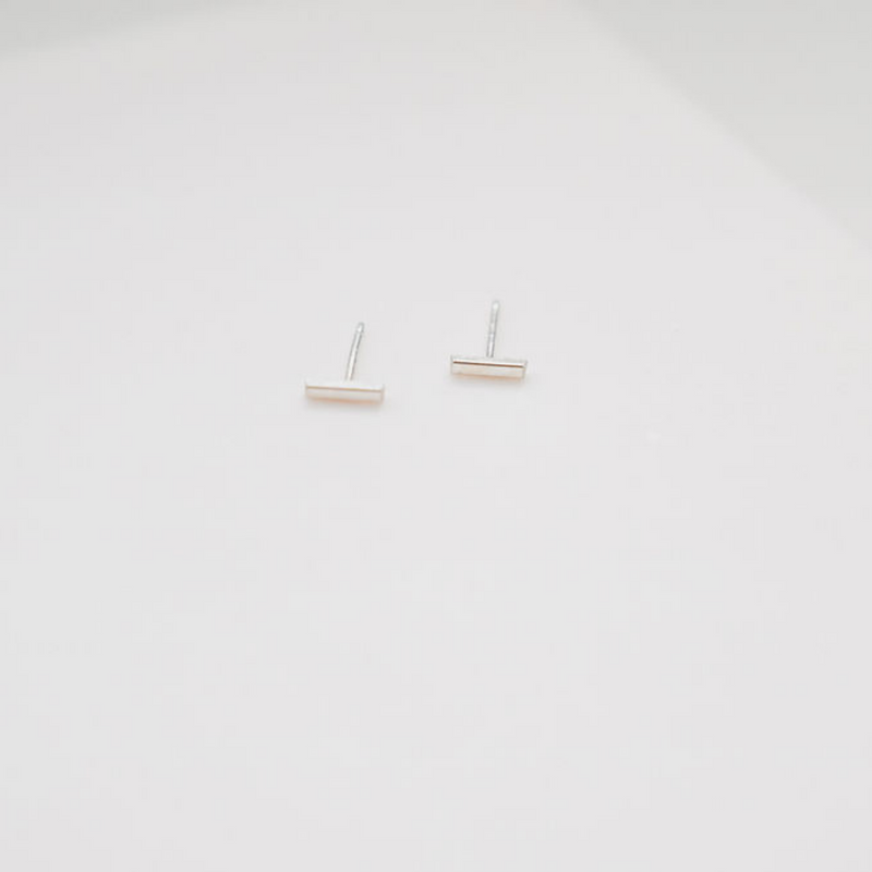 Silver Bar Mini Studs