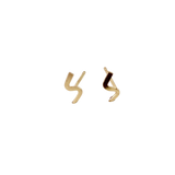 Gold Lightning Mini Studs