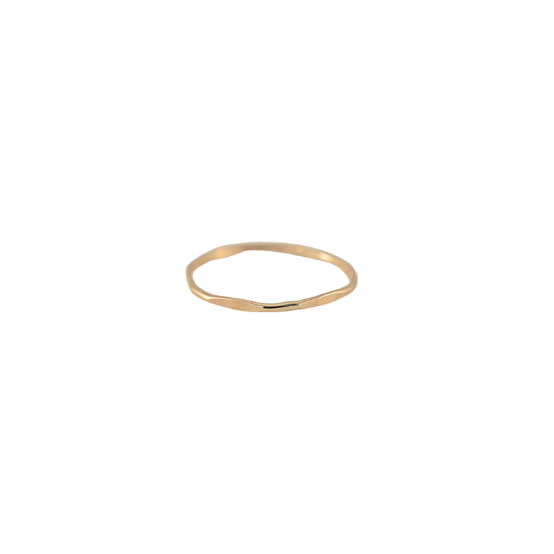 Hex Gold Stacking Ring
