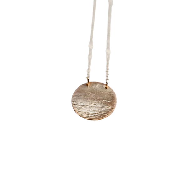 Moon Over Water Gold Necklace