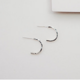 Branch Half Hoops in Sterling Silver
