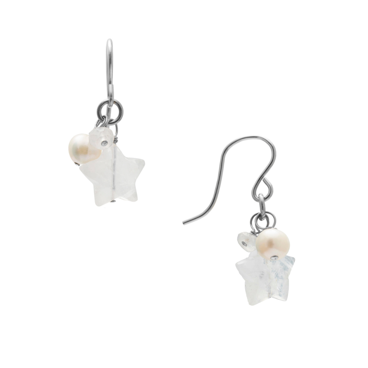 North Star Silver Charm Earrings