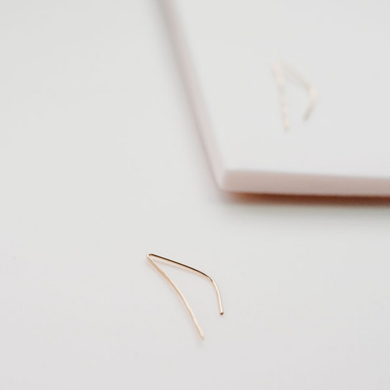 Gold Long Branch Earrings