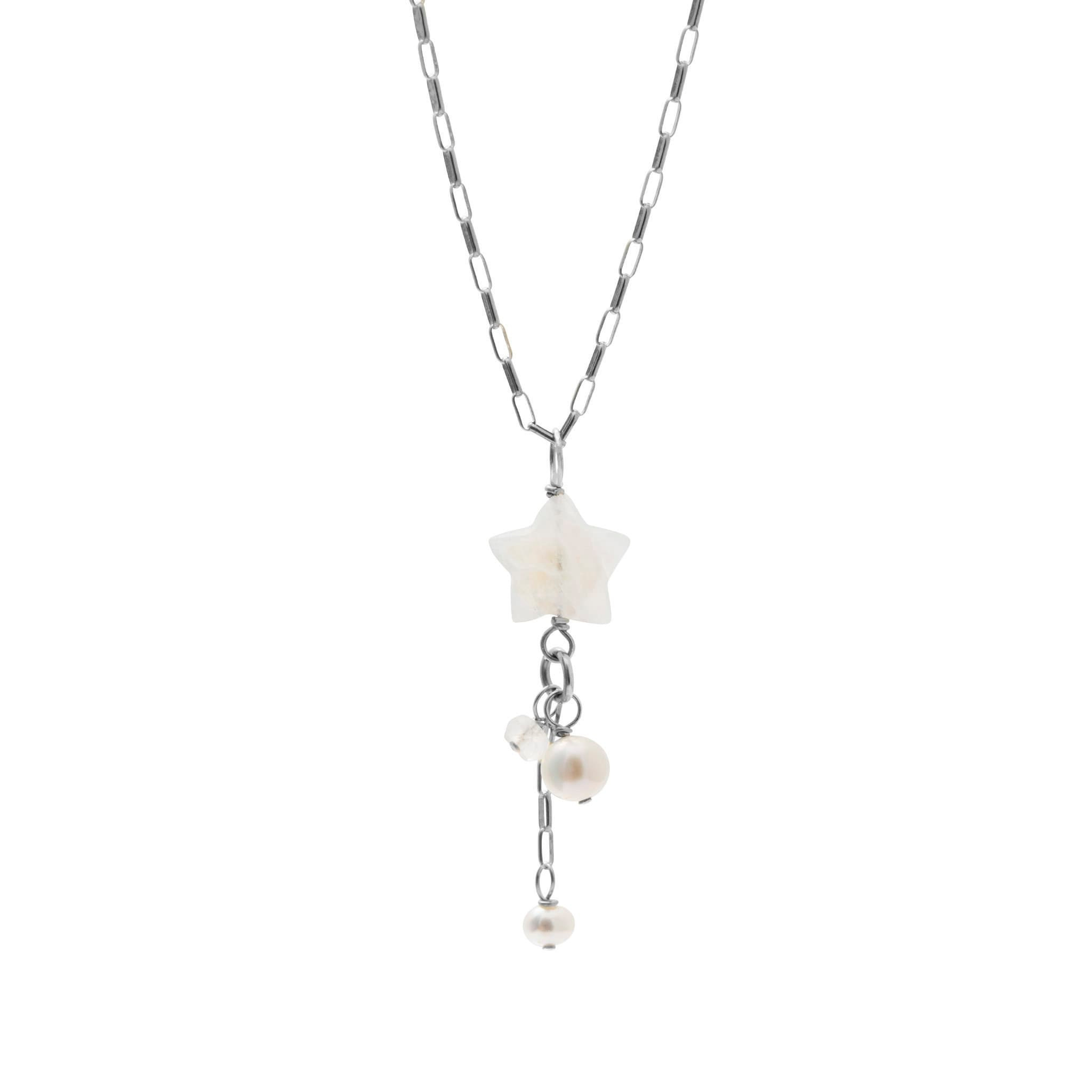 North Star Silver Lariat Necklace