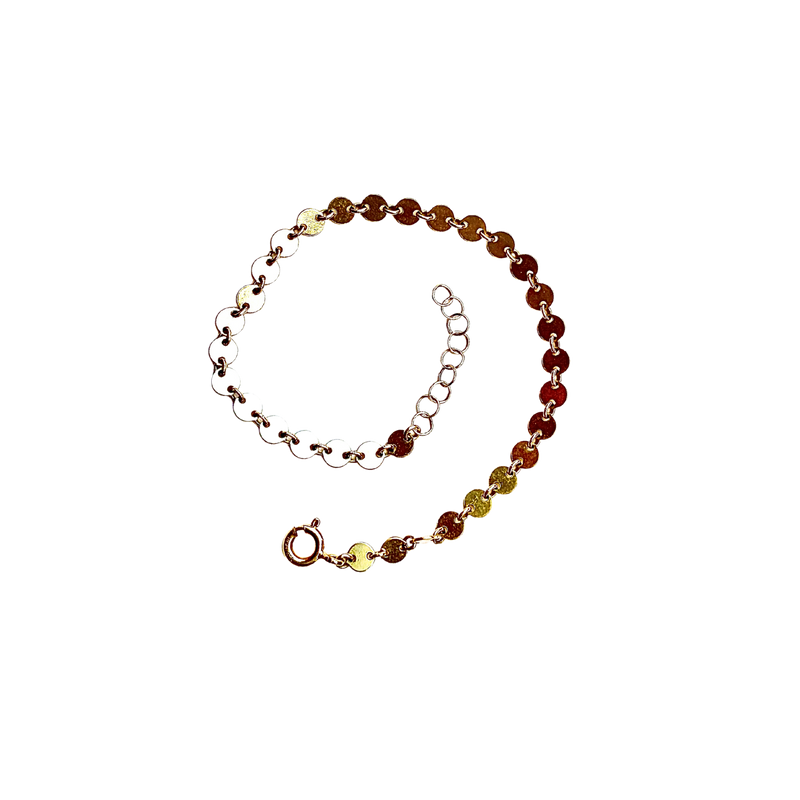 Sunburst Circle Disc Bracelet