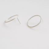 Black Moon Silver Earrings