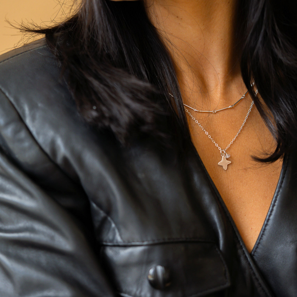 Silver Bar Layering Necklace