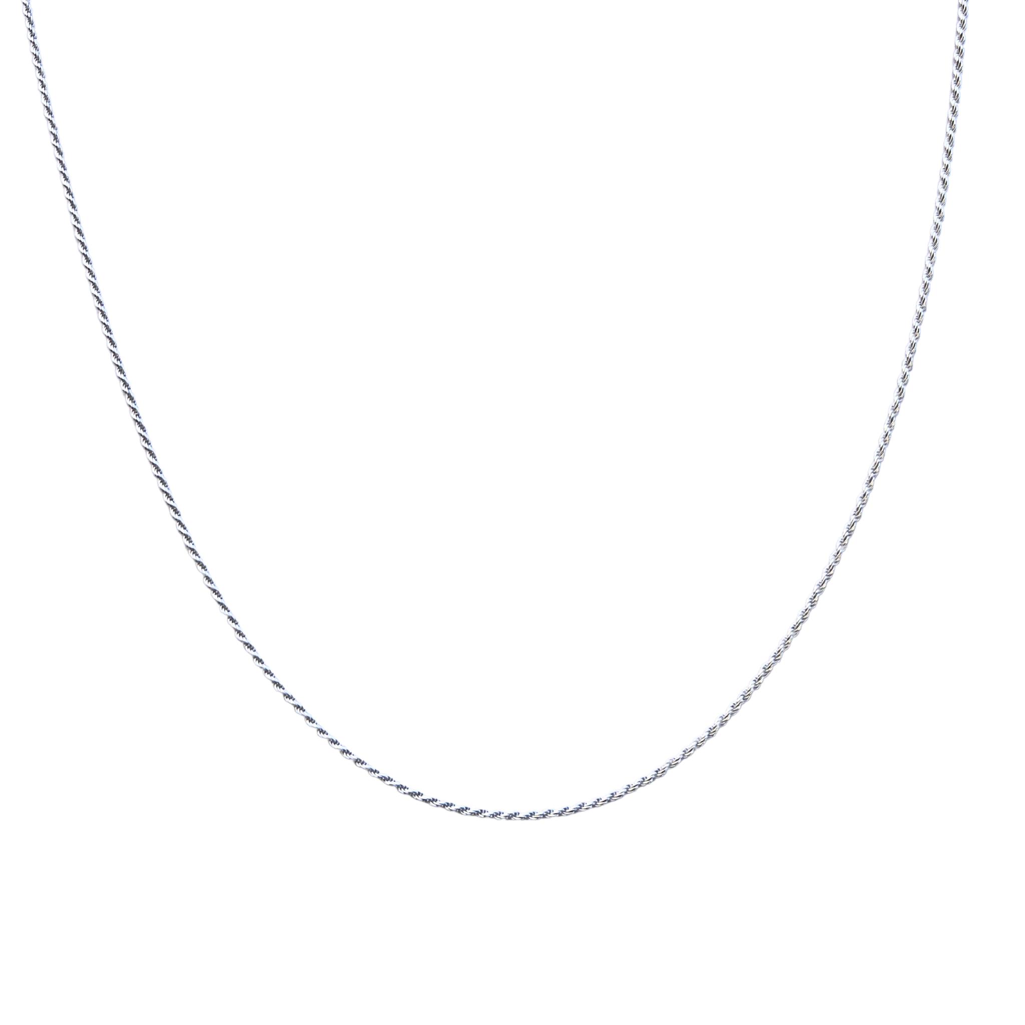 Silver French Rope Layering Necklace
