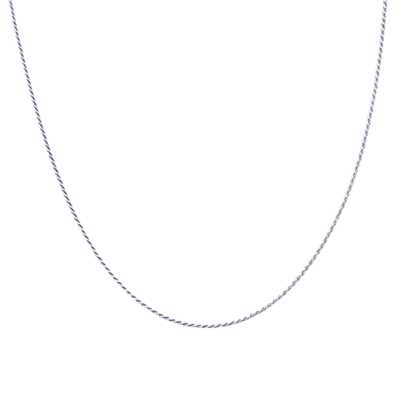 Silver French Rope Layering Necklace
