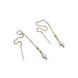Celestial Pearl Pull Through Earrings