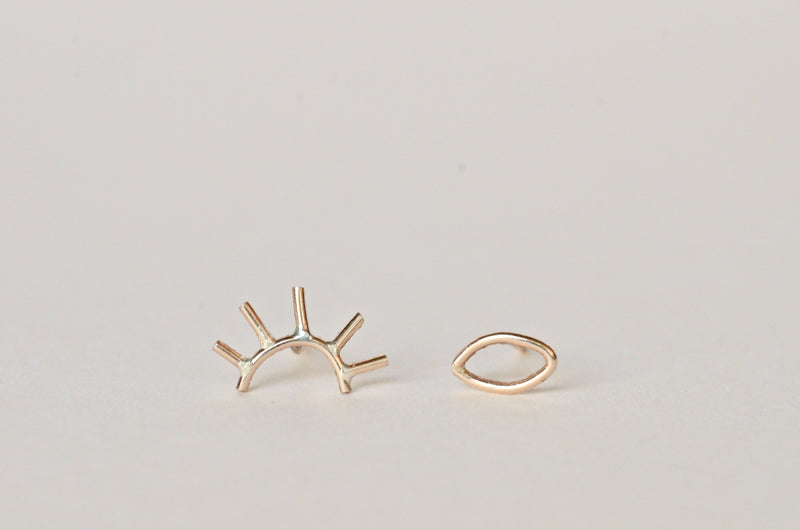 Our pair of gold open eye studs