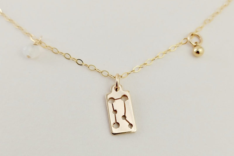 The gold gemini necklace