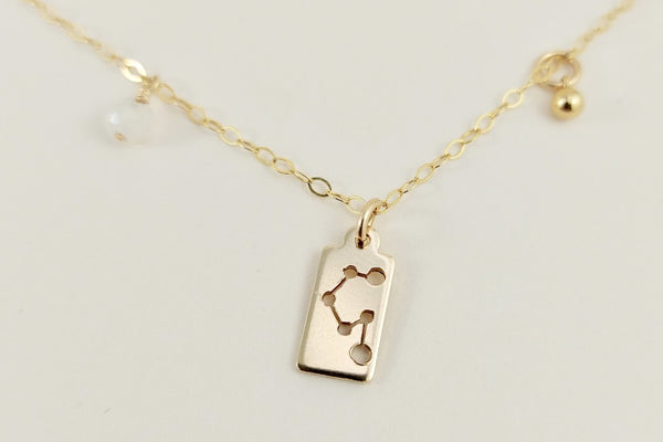 The gold libra necklace