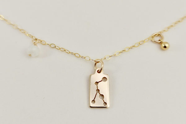The gold virgo necklace