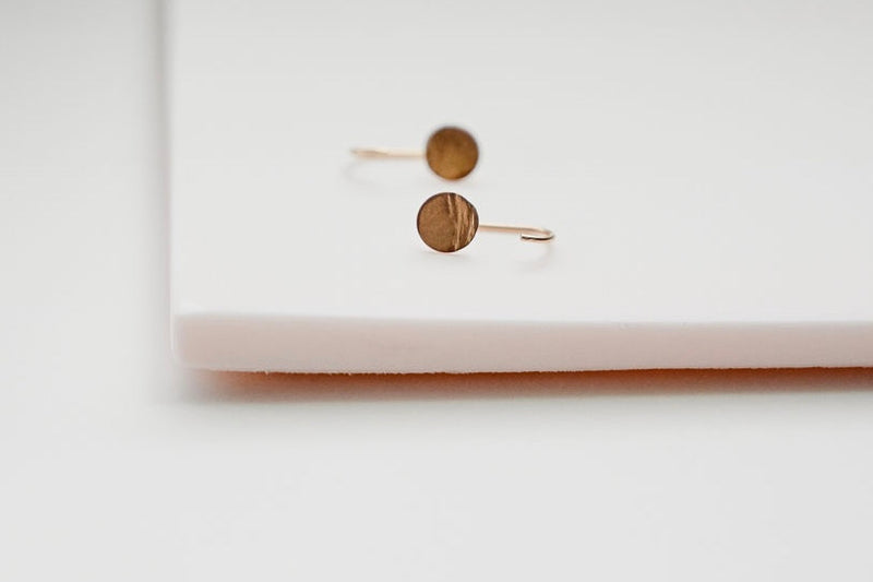J-hook Gold Moon Earrings
