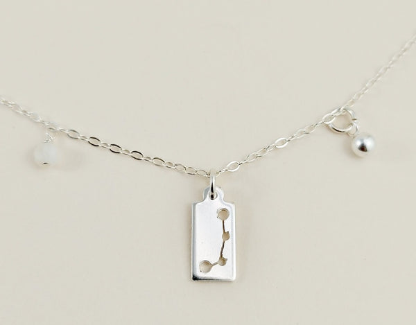 The silver aries necklace