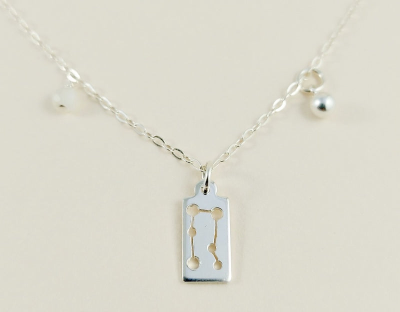 the silver gemini necklace