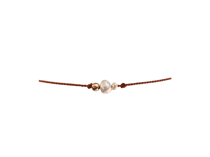 Celestial Pearl Silk Bracelet